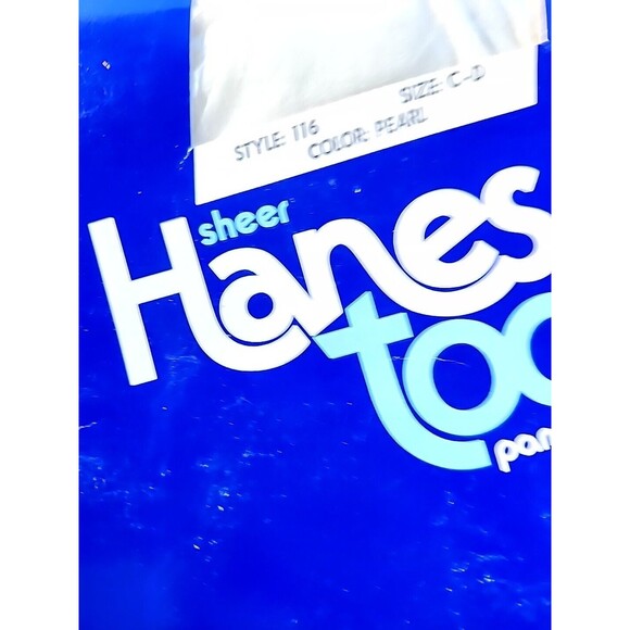 Vtf 1997 Hanes Too Day Sheers Pantyhose PEARL Sheer Reinforced Toe Size CD Nylon - Picture 2 of 7
